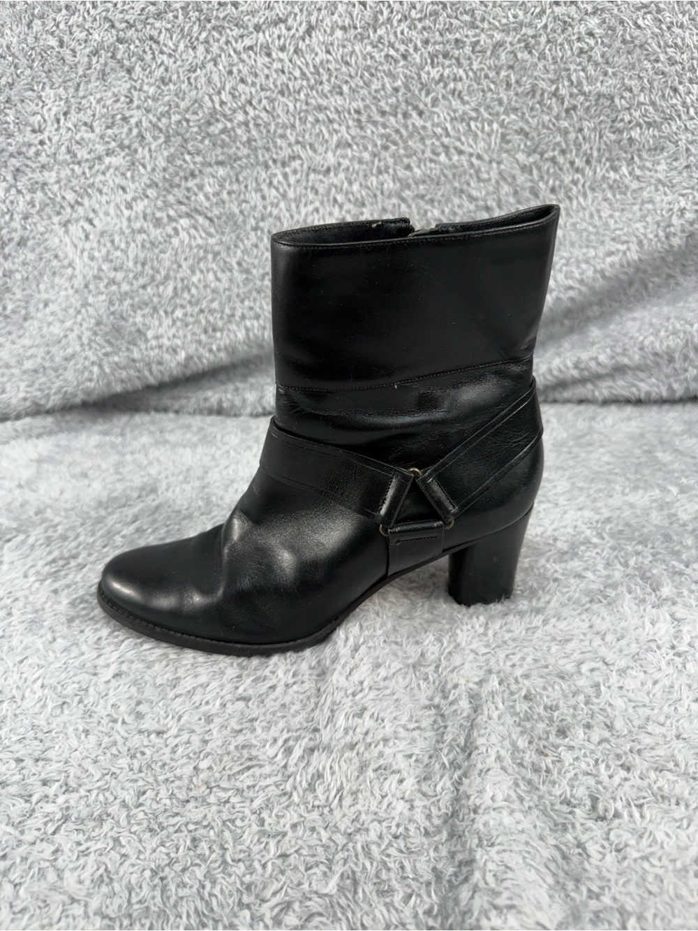 COLE HAAN D32427 Black Leather Air Tech Valerie Ankle Boots SZ 9 B